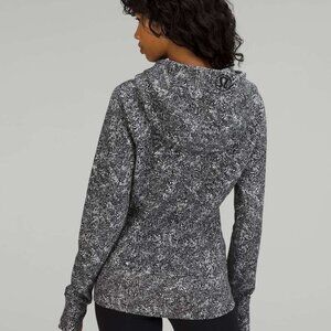 Lululemon Scuba Full Zip Hoodie Offbeat Alpine White Black Size 6